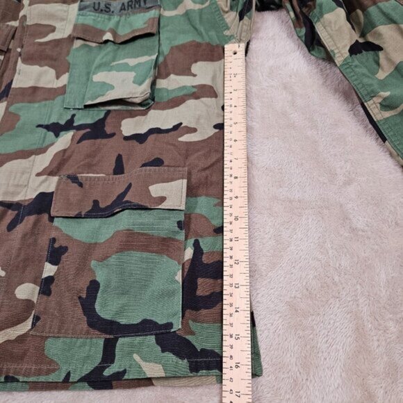 US Military Army Woodland Camouflage Combat Jacket Field Patch Mens Sz L Jungle - Picture 9 of 16